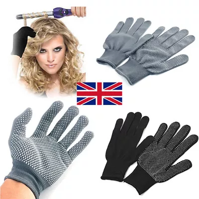 1 Pair Heat Resistant Gloves Curling Protective Heat Proof For Hair Straightener • £3.98