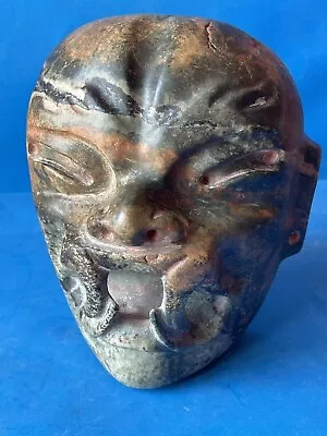 Pre Columbian  Teotihuacan Mezcala  Mayan  Olmec  Stone - Jade  Funeral Mask • $420