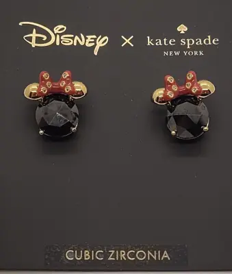 Disney X Kate Spade NY Minnie Stud Earrings Black And Red W/Dust Bag • $24.99