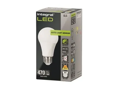 LED Light Bulb Dusk Till Dawn Auto On/Off Photocell Sensor E27 Warm White • £8.79