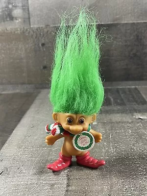 Russ Merry Little Trolls 3  Elf With Scarf Green Hair Red Shoes  • $8.99