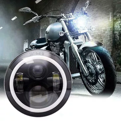 $59.99 • Buy Chrome 7'' LED Headlight For Yamaha V-Star XVS 950 650 1100 1300 Classic Stryker