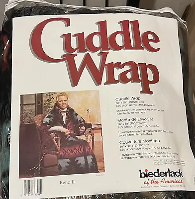 NOS  Biederlack  Vintage Cuddle Wrap 60”x80” Blanket Snap Zipper Reno 2 • $59.99