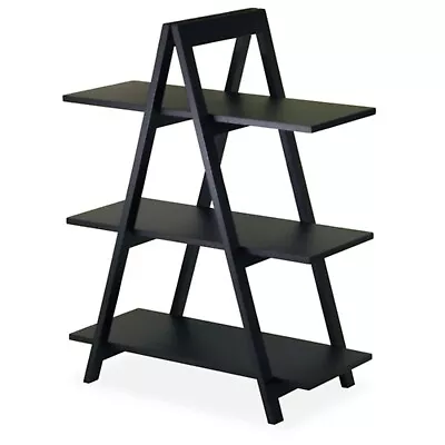 Modern 3-Tier A-Frame Display Shelf Bookcase In Black • $139