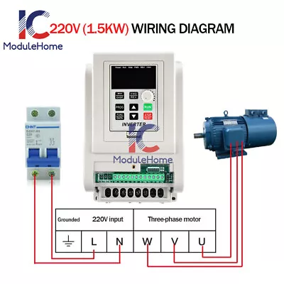 220V 1.5KW Variable Frequency Drive Inverter CNC VFD VSD Single To Three Phase • $90.84