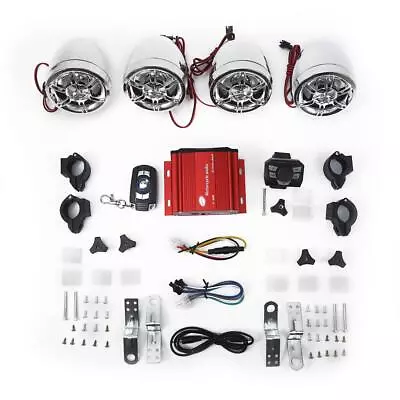 Motorcycle Bluetooth Wireless Stereo Audio Radio Speakers Sound System Universal • $81.09