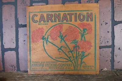 Antique Wood Crate Neb Board Carnation Kinard Packing Company 11 Inches Square • $15