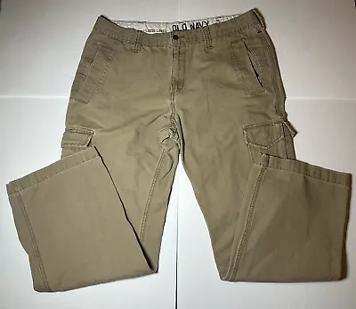 Old Navy Loose Cargo Pants Men W36 L34 Y2K Khaki Beige Baggy 2000's Straight Fit • $18.49