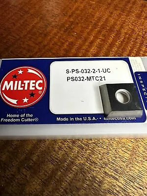 MIL-TEC Carbide Insert S-PS-032-2-1-UC PS032-MTC21 # 62321 • $8.80