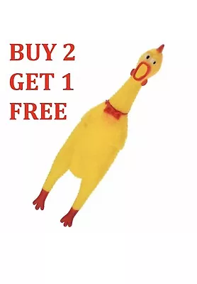 Fun Pet Dog Shrilling Rubber Chicken Chew Sound Squeeze Screaming Toy 12  Inches • $7.99