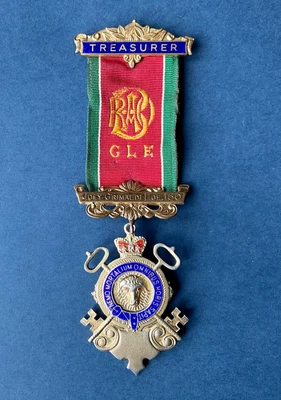£9.99 • Buy Vintage RAOB Royal Buffaloes Masonic Jewel Medal Badge Treasurer Lodge Silver