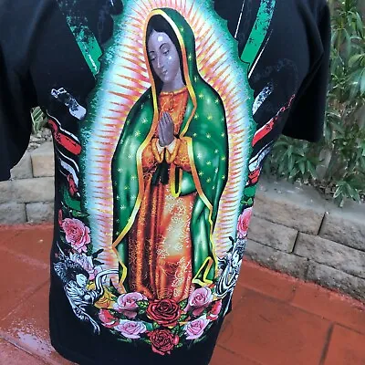 Virgen De Guadalupe Men's Cotton Graphic T-shirt Size M NWOT • $20