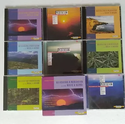 Relaxation & Meditation W/ Music & Nature 8 CD Lot: 5 CD Box Set + 3 More CDs • $16.99