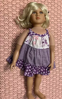 My Twinn Doll 23  Fit Purple Floral Mixed Patterned Summer Dress • $7.99