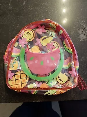 Gymboree Fruit Punch Vinyl Backpack With Removable Watermelon Purse • $9.50