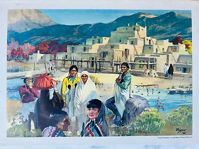 $25 • Buy Vtg Menu Fred Harvey Sante Fe Dining Car - Grand Canyon Land Of Pueblos Train