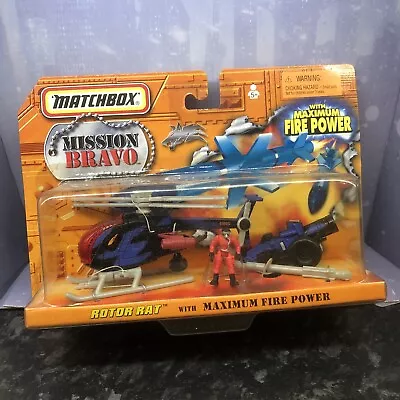 Matchbox Mission Bravo Rotor Rat Helicopter W/ Maximum Fire Power (Mattel 1999) • $25.25