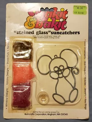 Vintage Mouse Makit Bakit Ornament Suncatcher Form + Baking Crystals Kit • $9.95