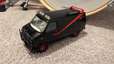 ERTL The A-Team - TV Series - Black/Red 1:18 Pressed Steel Sliding Door Van 1983 • $39.83