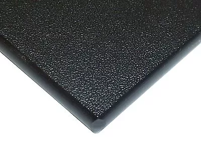 Black Marine Board HDPE Polyethylene Plastic Sheet 1/4  X 12  X 12   Textured • $14.49