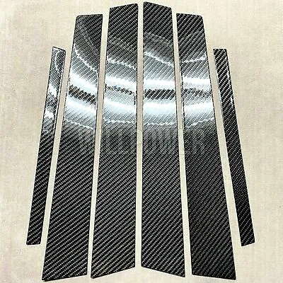 REAL CARBON FIBER WINDOW PILLAR PANEL COVERS Fits 94-00 W202 C43 C36 C230 C280 • $142