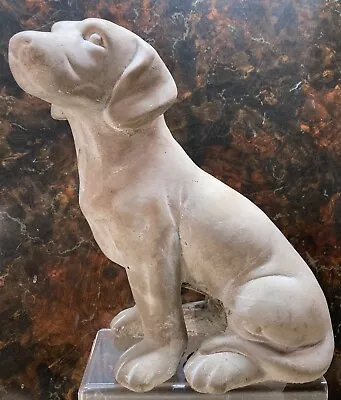 10  Sitting Puppy Stone Statue / Garden Ornament - Memorial / Indoor Decoration • $29.95