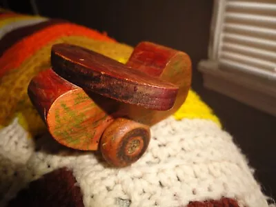 Vintage Montgomery Schoolhouse Airplane Toy Wooden Vermont • $12.95