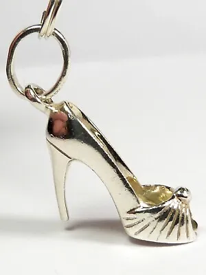 Genuine  Links Of London  Sterling Silver High Heeled Shoe Charm Pendant • £17.95