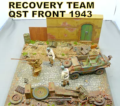 Built 1/35- German Recovery Team Ost Front -1943- 8x8 Inch Diorama Base • $45