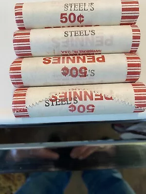 Roll Of 50 Circulated 1943 Steel Wheat Pennies • $9.95