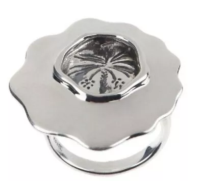 QVC Hagit Sterling Silver Organic Carved Palm Ring Size 5  MADE ISREAL $158 New • $88.99