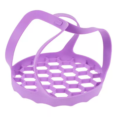 YARDWE Microwave Veggie Steamer Sling Silicone Trivet Rack Lifter • £11.69