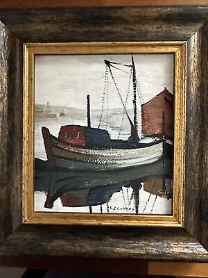 £100 • Buy L S Lowry - Boats On Manchester Canal.. 1946 Framed. COPY