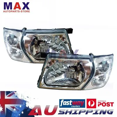 Pair Suits Nissan Patrol Gu Y61 2001-2004 Headlights + Corner Lights Clear LH RH • $262.16