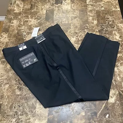 JF J Ferrar Mens Tuxedo Tux Dress Pants 44x30 Evening Edition Blk • $22.64