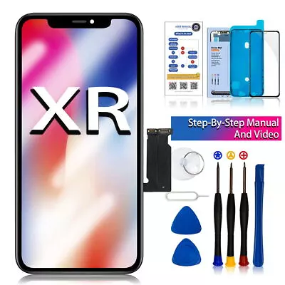 For Apple IPhone XR LCD Screen Assembly Replacement 3D Touch Digitizer + Tools • £14.99