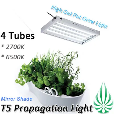 Hydroponics T5 2 Ft Propagation Seedling Cutting Grow Light 4x24W 2700K Or 6500K • $119