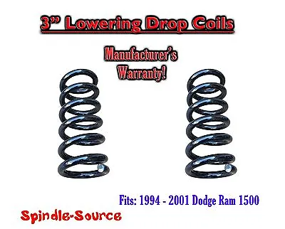 3  Lowering Drop Coils Springs Kit FOR 94 - 01 Dodge Ram 1500 V6 EXT Cab • $111.86