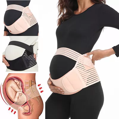 Pregnancy Maternity Band Lumbar Back Support Waist Belt Belly Bump Brace Strap • £7.99