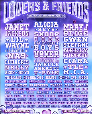 Lovers And Friends Festival 2024 Las Vegas Two Wristbands Tickets • $460
