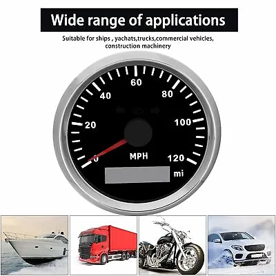 £54.99 • Buy 85mm GPS Speedometer Odometer 0-120MPH Chrome/Black Speedo For Car Motorcycle
