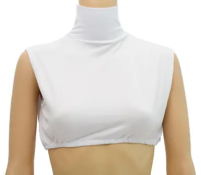 Mock Turtleneck Dickey Cotton Crop Top White & Black Muslim Hijab Accessories • $7.95