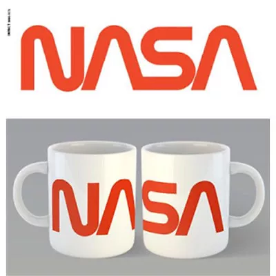 NASA - Worm Logo Mug X 2 BRAND NEW (Set Of 2 Mugs) • $24.85