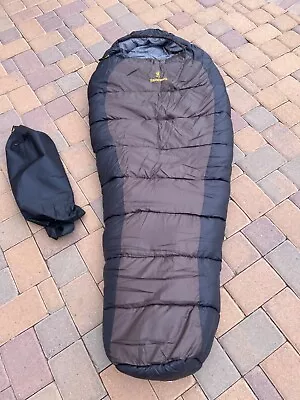 Browning Endeavor -20 Degree F Mummy Sleeping Bag Polyester Black And Tan 0 • $100
