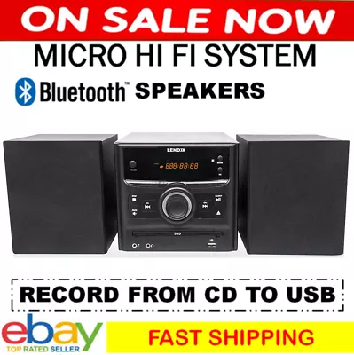 Home Stereo Mini Hi Fi System Bluetooth CD Player USB DVD Audio Sound Machine • $138.90