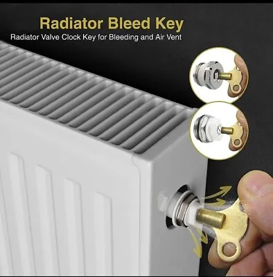 Radiator Plumbing Bleed Bleeding Key Keys Solid Brass For Venting Air Valve UK • £1.90