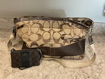 Coach Large Tote & Wristlet Set Lot Of Two (2) Good For Laptop Or Diaper Bag • $34.99