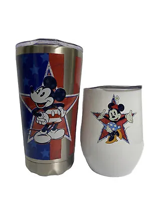 Mickey Mouse Disney Minnie Stainless Tumbler /Wine SET  Hot/Cold Coffee NEW • $28.88