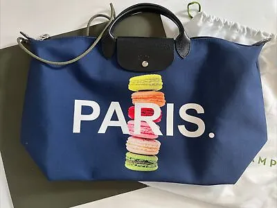 Limited Edition Longchamp Le Pliage Paris Macaron Travel Bag • $495