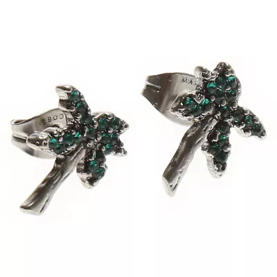 Marc Jacobs Earrings Palm Tree Rhinestone Rhinestone Palm Stree Studs Silver • £88.99